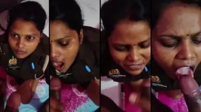 Indian Police Woman Giving Blowjob HD Video