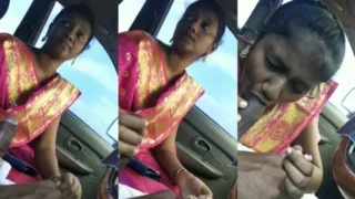 Young Tamil Girl Blowjob and Fucking inside the Car Viral Video